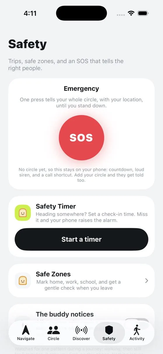 The Safety tab